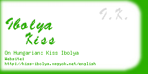 ibolya kiss business card